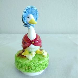 Vintage Schmid Beatrice Potter Jemima Puddle Duck Children's Musical Figurine